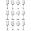 F2D Optic Luxe Wijnglas - Elegante Kristalglas Glazen - 35 cl - Set van 12 - Ideaal voor Rode & Witte Wijn