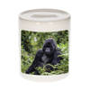 Foto gorilla spaarpot 9 cm - Cadeau gorilla apen liefhebber - Spaarpotten