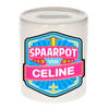 Vrolijke kinder spaarpot voor Celine - Spaarpotten