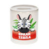 Spaarpot van de spaar zebra Paddy 9 cm - Spaarpotten