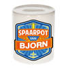 Vrolijke kinder spaarpot voor Bjorn - Spaarpotten