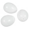 Witte plastic paaseieren 16 stuks 10 cm - Feestdecoratievoorwerp