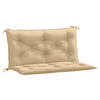 vidaXL Tuinbankkussens 2 st 100x50x7 cm stof gemêleerd beige