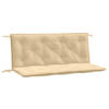 vidaXL Tuinbankkussens 2 st 120x50x7 cm stof gemêleerd beige