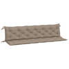 vidaXL Tuinbankkussens 2 st 200x50x7 cm oxford stof taupe