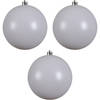 3x Grote raam/deur/kerstboom decoratie winter witte kerstballen 20 cm mat - Kerstbal