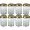 8x Luchtdichte weckpotten transparant glas 750 ml - Weckpotten