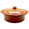 Tapas terracotta ovenschaal/stoofpot cocotte met deksel 30 cm - Braadpannen