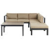 Beliani MESSINA - Loungeset-Zwart-Aluminium