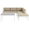 Beliani MESSINA - Loungeset-Wit-Aluminium