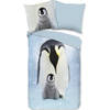 Good Morning Pinguïns Flanel Debedovertrek Multi-2-persoons (200 x 200/220 cm)