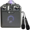 N-GEAR Disco Star 710 Space Grey - Bluetooth Speaker - Karaokeset - Partybox met Sterrenprojector & 2 Microfoons