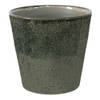 HAES DECO - Bloempot Ø 19x18 cm Groen Keramiek Rond Bloempot binnen Plantenpot Plant pot