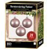 Lichtroze Kerstversiering Kerstballen 24-delig 6 en 8 cm - Kerstbal