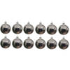 12x Glazen kerstballen glans zilver 10 cm kerstboom versiering/decoratie - Kerstbal