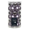 Decoris kerstballen - 36x st - lila paars - D4 cm - glas - Kerstbal