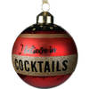 3x Rode glazen kerstballen I believe in cocktails 8 cm - Kerstbal