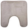 5Five Badkamerkleedje/wc badmat tapijt - memory foam - taupe - 48 x 48 cm - Badmatjes