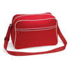 Bagbase Schoudertas Retro - rood - polyester - met rits zakken - middelgroot - 40 x 28 x 18 cm - 18L - Schoudertas