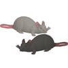 John Toy - Speelgoed/halloween decoratie ratten - 4x stuks - Kunststof - In 2 kleuren van 28 cm - Speelfiguren