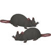 2x stuks John Toy - Speelgoed Halloween decoratie kunststof rat zwart 28 cm - Speelfiguren