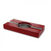 Bookwill Sigaren asbak - rood - hout / metaal - 2 legger - 21 x 11 cm - sigarenhouder - Asbakken