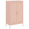 vidaXL Hoge kast 68x39x113 cm staal roze