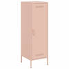 vidaXL Hoge kast 36x39x113 cm staal roze