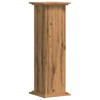 vidaXL Plantenstandaard 33x33x100 cm bewerkt hout artisanaal eiken