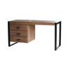 Bureau Nicko 145cm walnoot bruin industrieel duurzaam massief mangohout