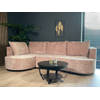 Hoekbank Lando 270cm bank taupe chenille bankstel bankstel links loungebank