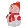 Kerstverlichting Led figuren voor buiten sneeuwpop 25 x 25 x 35 cm met 40 lampjes helder wit - kerstverlichting figuur