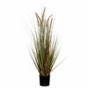 Mica Decorations - gras kunstplant - groen/bruin - H120 x D45 cm - Kunstplanten