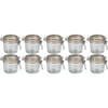 10x Luchtdichte weckpotten transparant glas 350 ml - Weckpotten