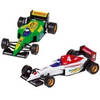 Raceauto speelgoed set van 2x stuks Formule 1 wagens 10 cm - Speelgoed auto's