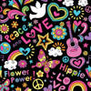 25x stuks Hippie Flower Power thema bierviltjes - Bierfiltjes