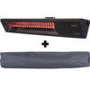 Sunred – COMBIDEAL – Heater & Hoes – Triangle - Dark lijn - Zwart - Wand model - Terrasverwarmer –