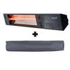 Sunred – COMBIDEAL - Heater & Hoes - Fortuna - Ultra lijn - Zwart - Wand model - Terrasverwarmer –