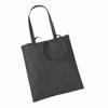 Draagtasje met hengsels - antraciet - 42 x 38 cm - katoen - 10 liter - boodschappen - gymtas - Shoppers