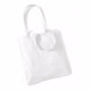 Draagtasje met hengsels - wit - 42 x 38 cm - katoen - 10 liter - boodschappen - gymtas - Shoppers