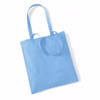 Draagtasje met hengsels - lichtblauw - 42 x 38 cm - katoen - 10 liter - boodschappen - gymtas - Shoppers