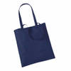 Draagtasje met hengsels - donkerblauw - 42 x 38 cm - katoen - 10 liter - boodschappen - gymtas - Shoppers