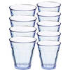 Drinkglazen/waterglazen blauw Picardie set 250/310 ml 12-delig - Drinkglazen