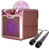 N-GEAR Disco Block 410 - Karaokeset - Bluetooth Speaker - Partybox met 2 Microfoons - Space Pink - Limited Edition