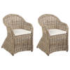 Beliani SUSUA II - Fauteuil-Beige-Rotan