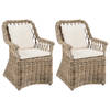 Beliani MAROS II - Fauteuil-Beige-Rotan