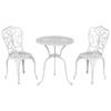 Beliani TRIORA/DASCIO - Bistroset-Wit-Aluminium