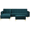 Beliani ABERDEEN - Modulaire Sofa-Groen-Fluweel