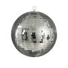 House of Seasons Grote discobal kerstbal - zilver - 30 cm - foam - Kerstbal