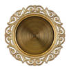 House of Seasons Kaarsenbord- goud - D32,5 cm - gerecycled plastic - Kaarsenplateaus